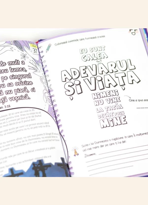 Coperta verso - Jurnal biblic creativ – Ediție pentru fete