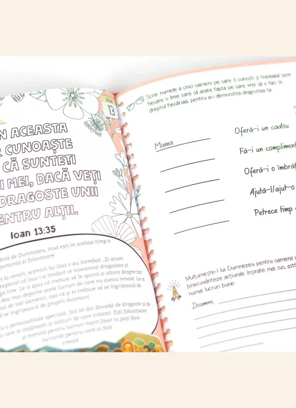 Coperta verso - Jurnal biblic creativ – Ediție pentru fete