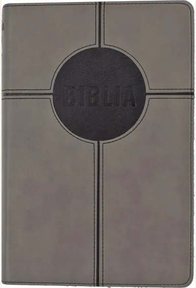 Biblia NTR, medie, model Modern, piele ecologică gri-negru