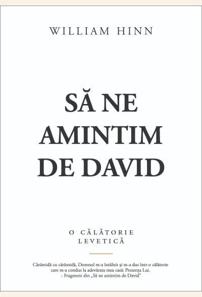 Să ne amintim de David