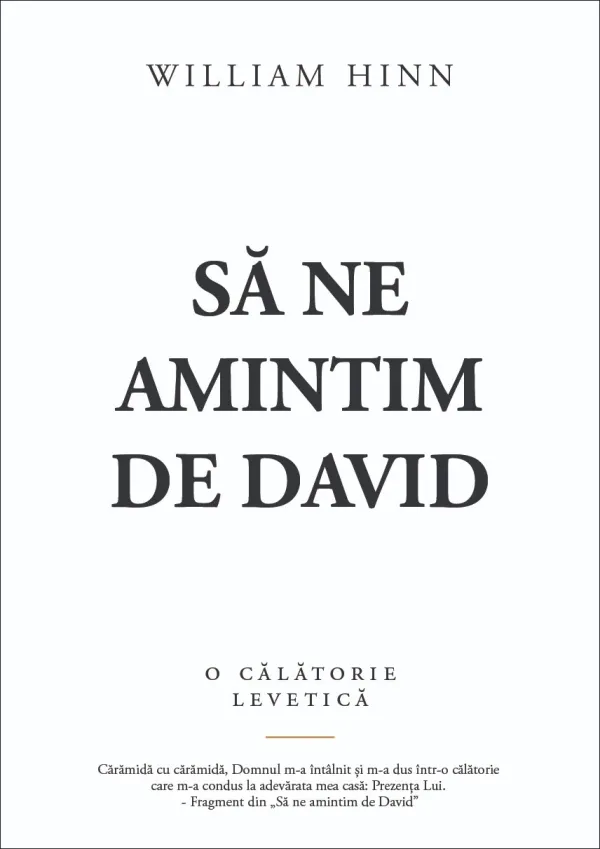 Să ne amintim de David