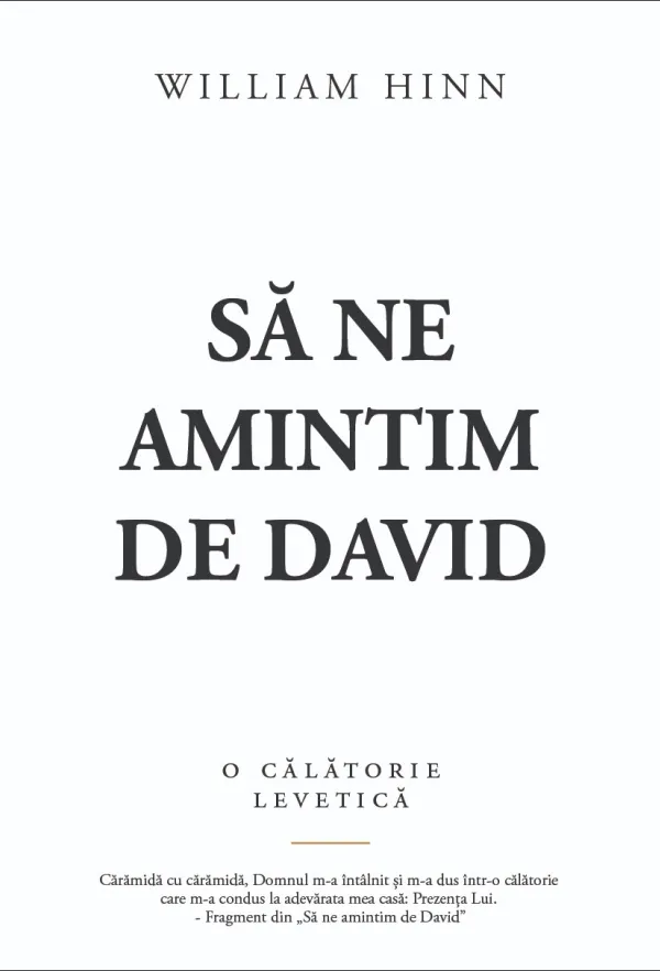 Să ne amintim de David