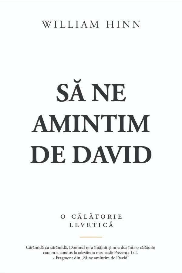 Să ne amintim de David