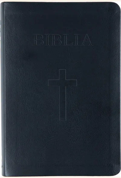 Biblia NTR, medie, standard, piele ecologică neagră