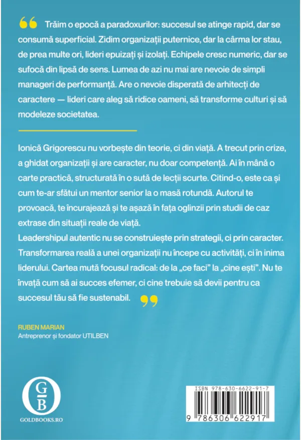 Coperta verso - Leadership zilnic