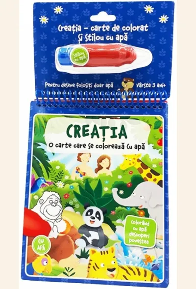 Creatia - carte de colorat cu apa