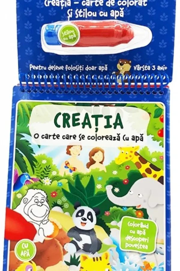 Creatia - carte de colorat cu apa