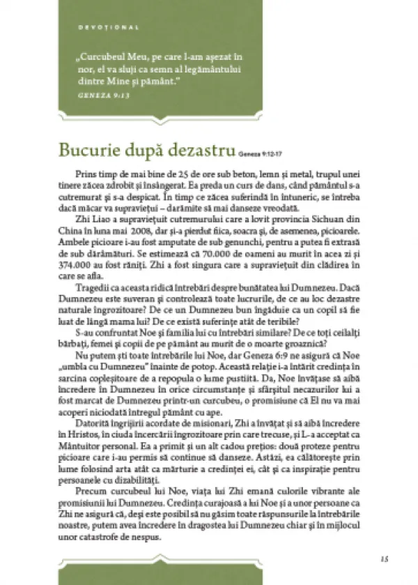 Coperta verso - Biblia - Speranţă în suferinţă - copertă albastră