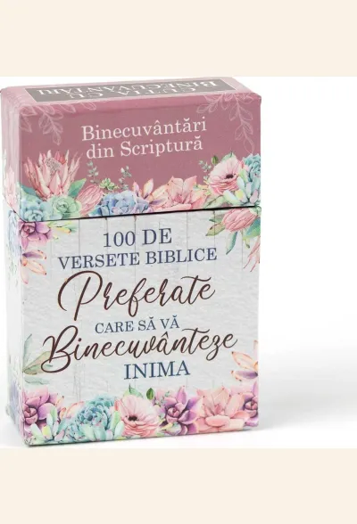 100 de versete biblice preferate care să vă binecuvânteze inima – cutie cu carduri