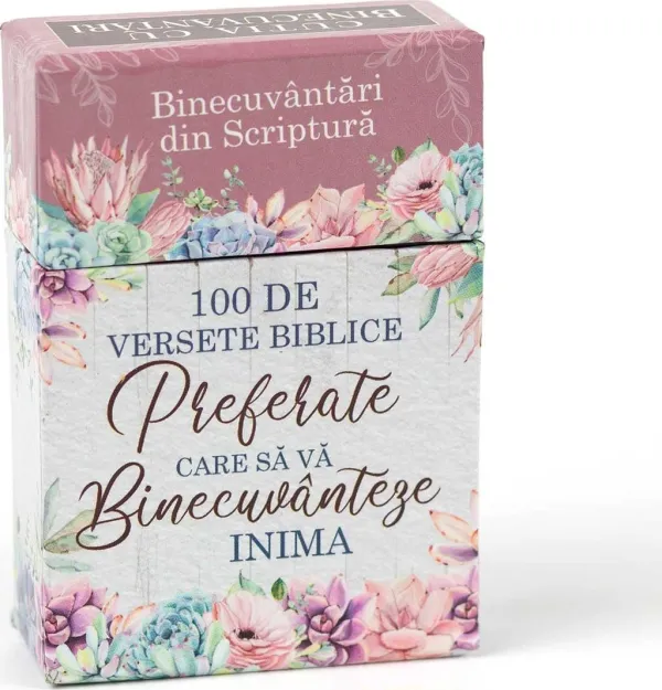 100 de versete biblice preferate care să vă binecuvânteze inima – cutie cu carduri