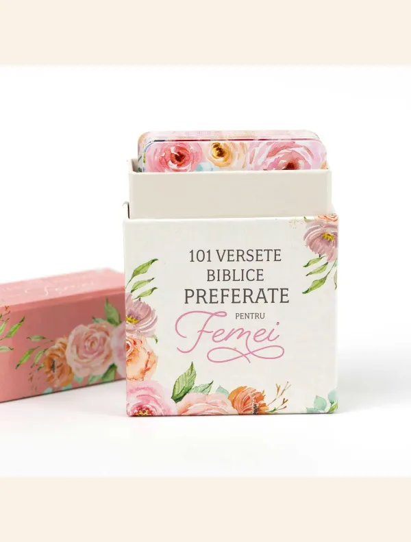 Coperta verso - 101 versete biblice preferate pentru femei – cutie cu carduri