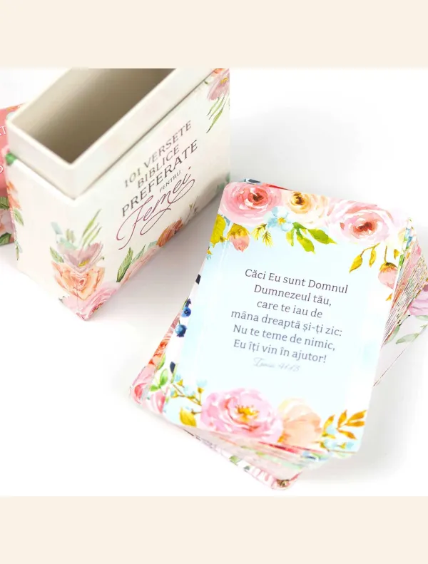 Coperta verso - 101 versete biblice preferate pentru femei – cutie cu carduri