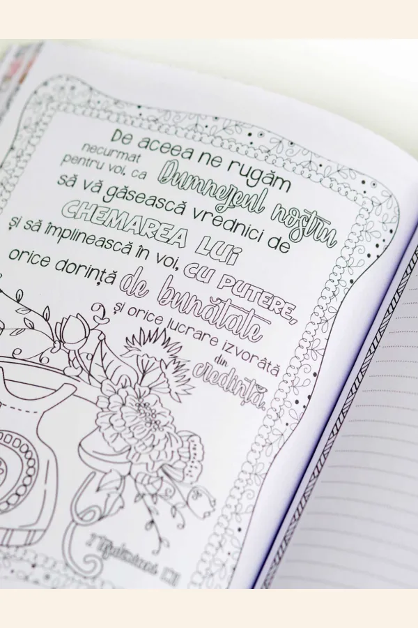 Coperta verso - Jurnal de rugăciune și colorat