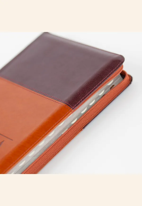 Coperta verso - Biblia NTR, medie, model Clasic, piele ecologică maro