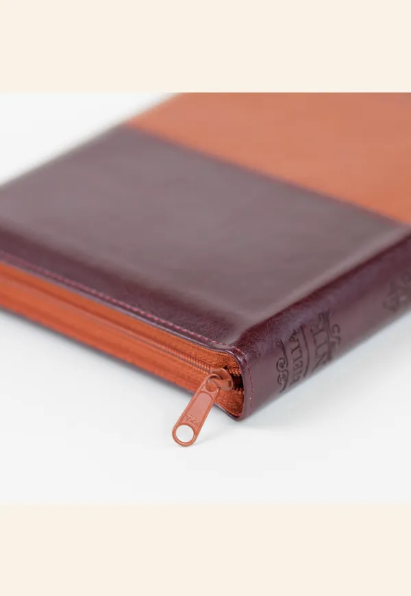 Coperta verso - Biblia NTR, medie, model Clasic, piele ecologică maro