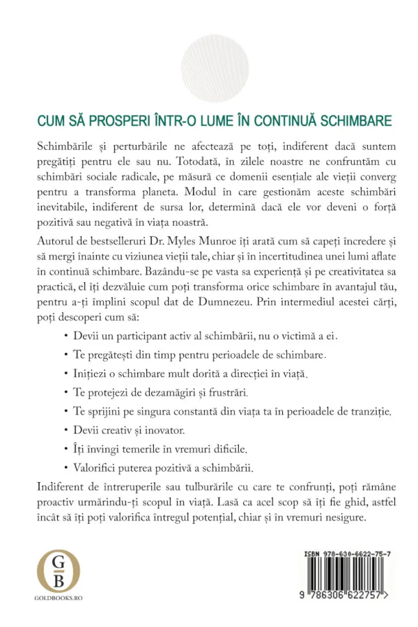 Coperta verso - Înțelegerea scopului și a puterii schimbării