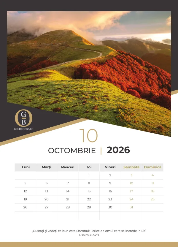 Coperta verso - Calendar A3 GoldBooks