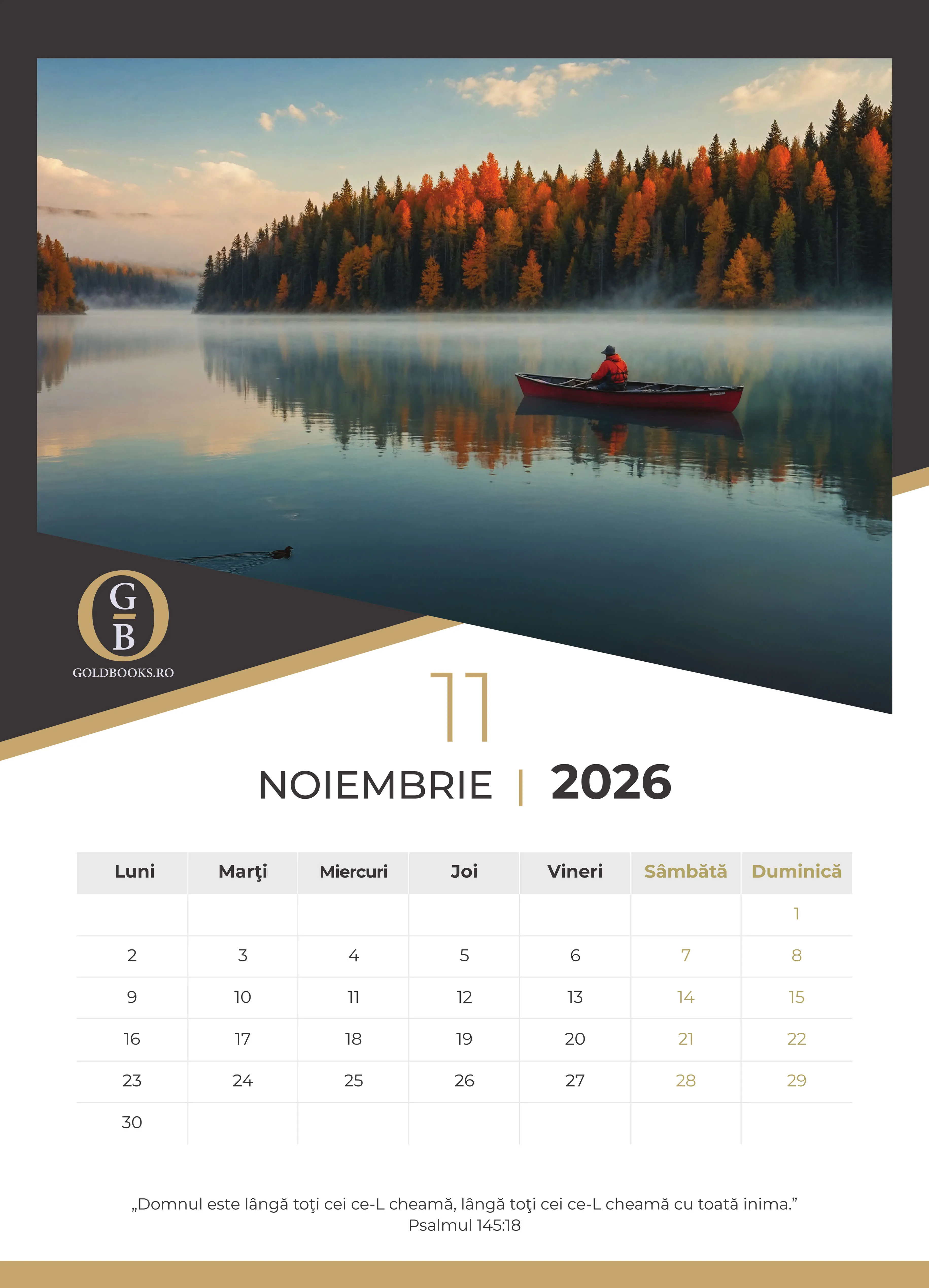 Calendar A3 GoldBooks