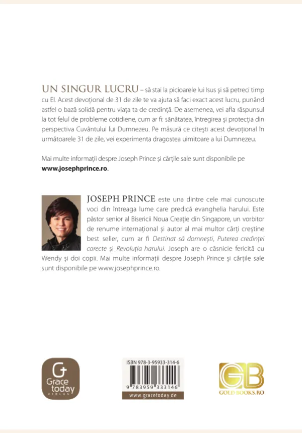 Coperta verso - Un Singur Lucru