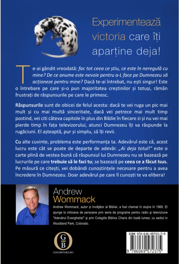 Coperta verso - Ai deja totul